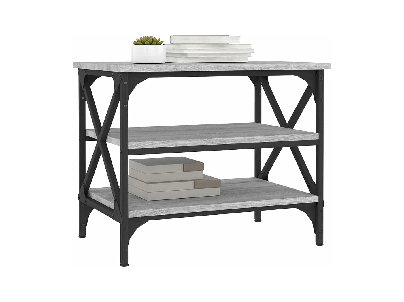 Table d'appoint Sonoma gris 55x38x45 cm Bois d'ingénierie