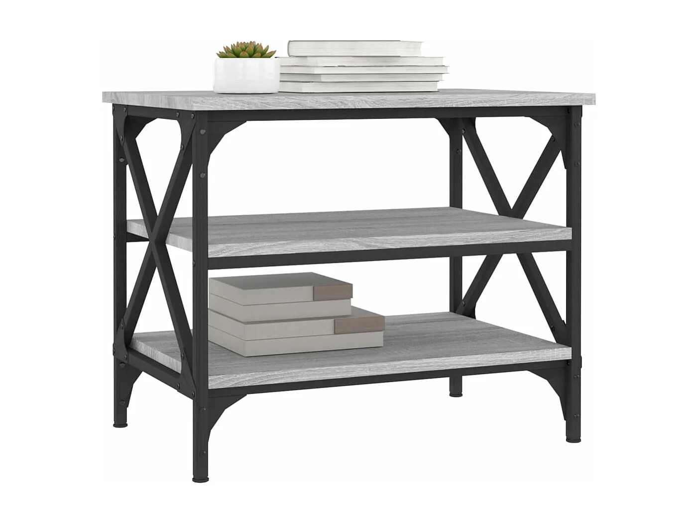 Table d'appoint Sonoma gris 55x38x45 cm Bois d'ingénierie