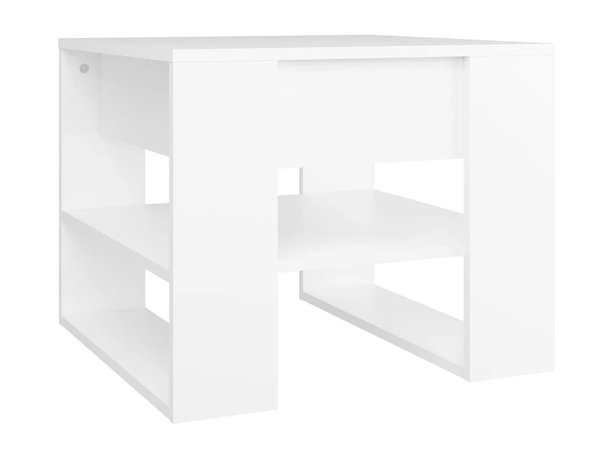 Table basse blanc 55,5x55x45 cm bois d'ingénierie