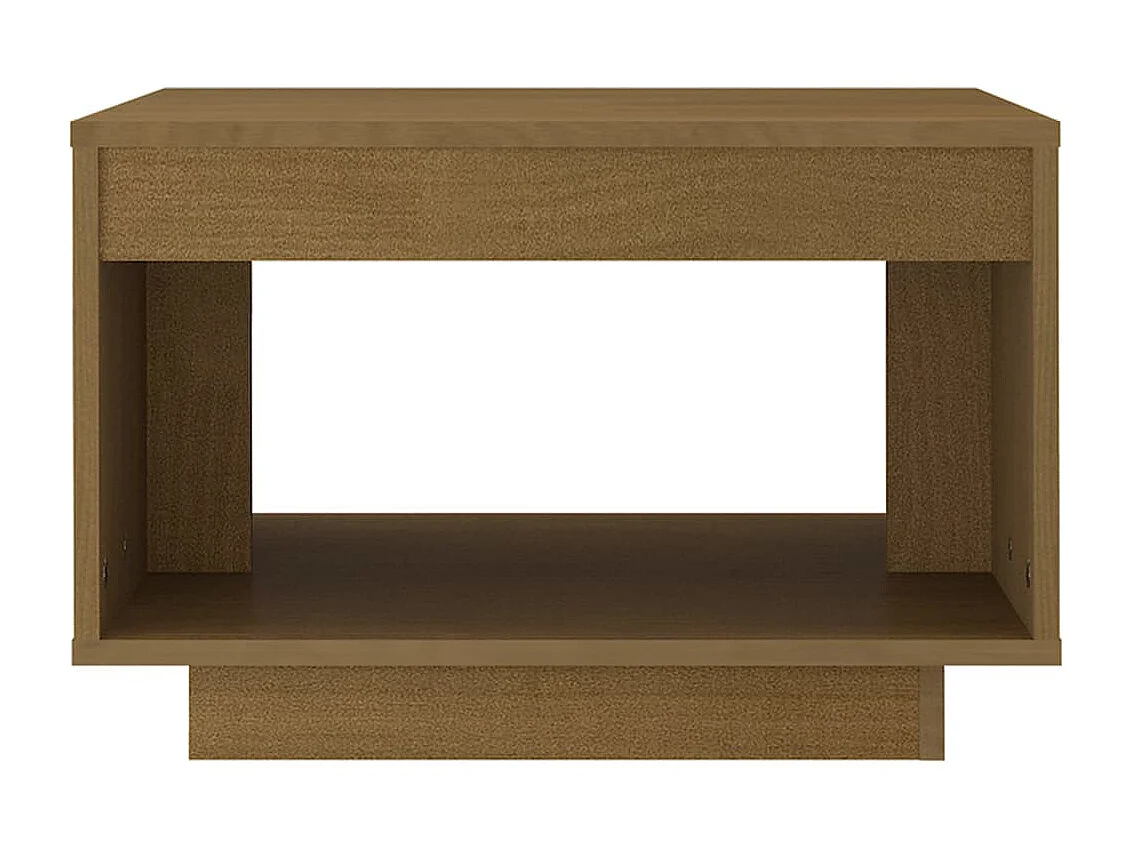Mesa de centro 50x50x33,5 cm pinho maciço castanho mel