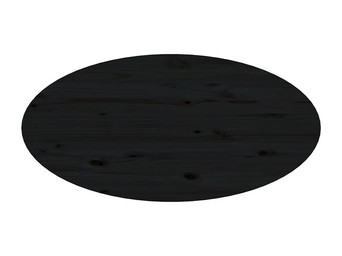 Table basse Noir 80x40x35 cm Bois massif de pin