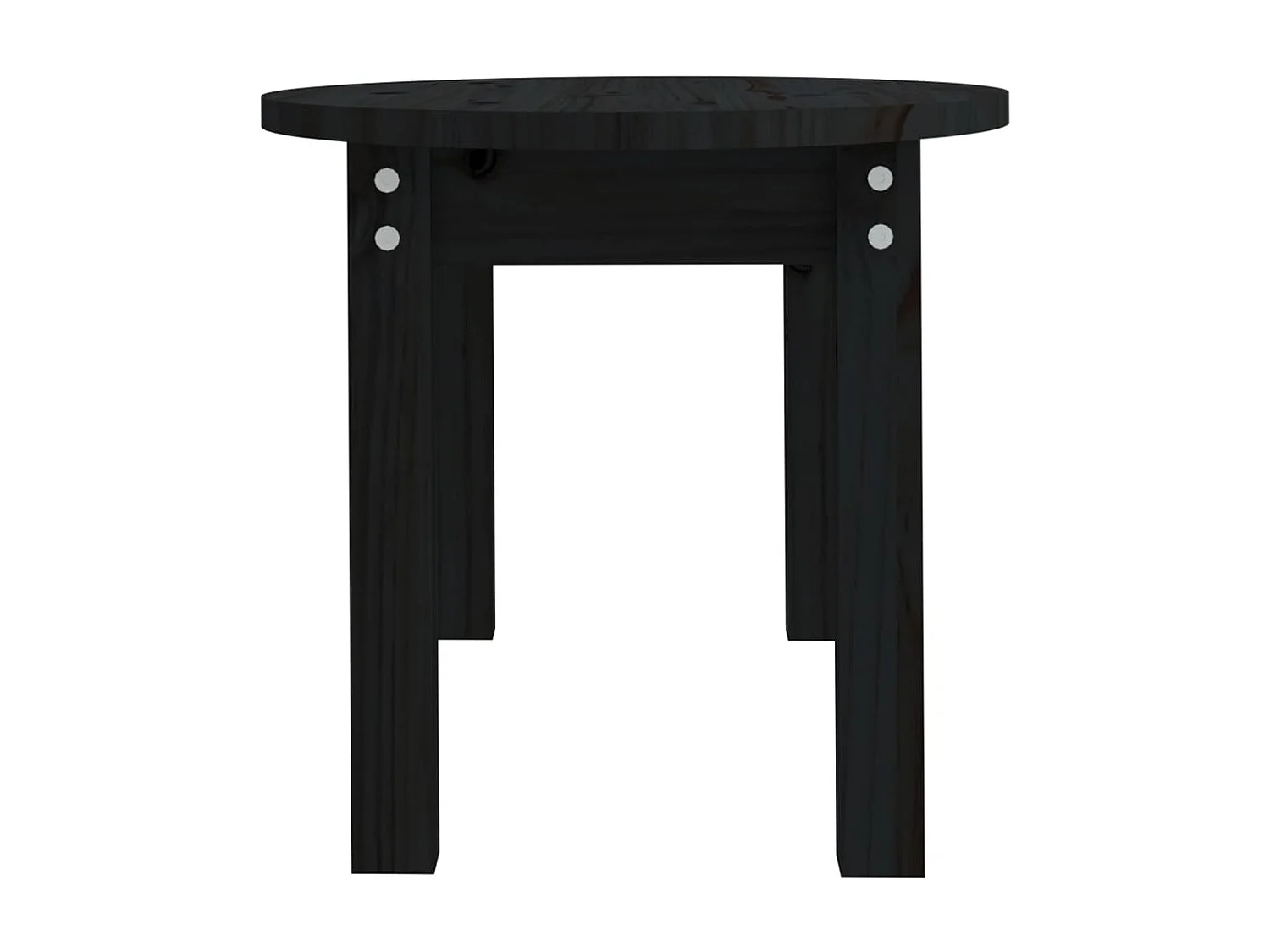 Table basse Noir 80x40x35 cm Bois massif de pin