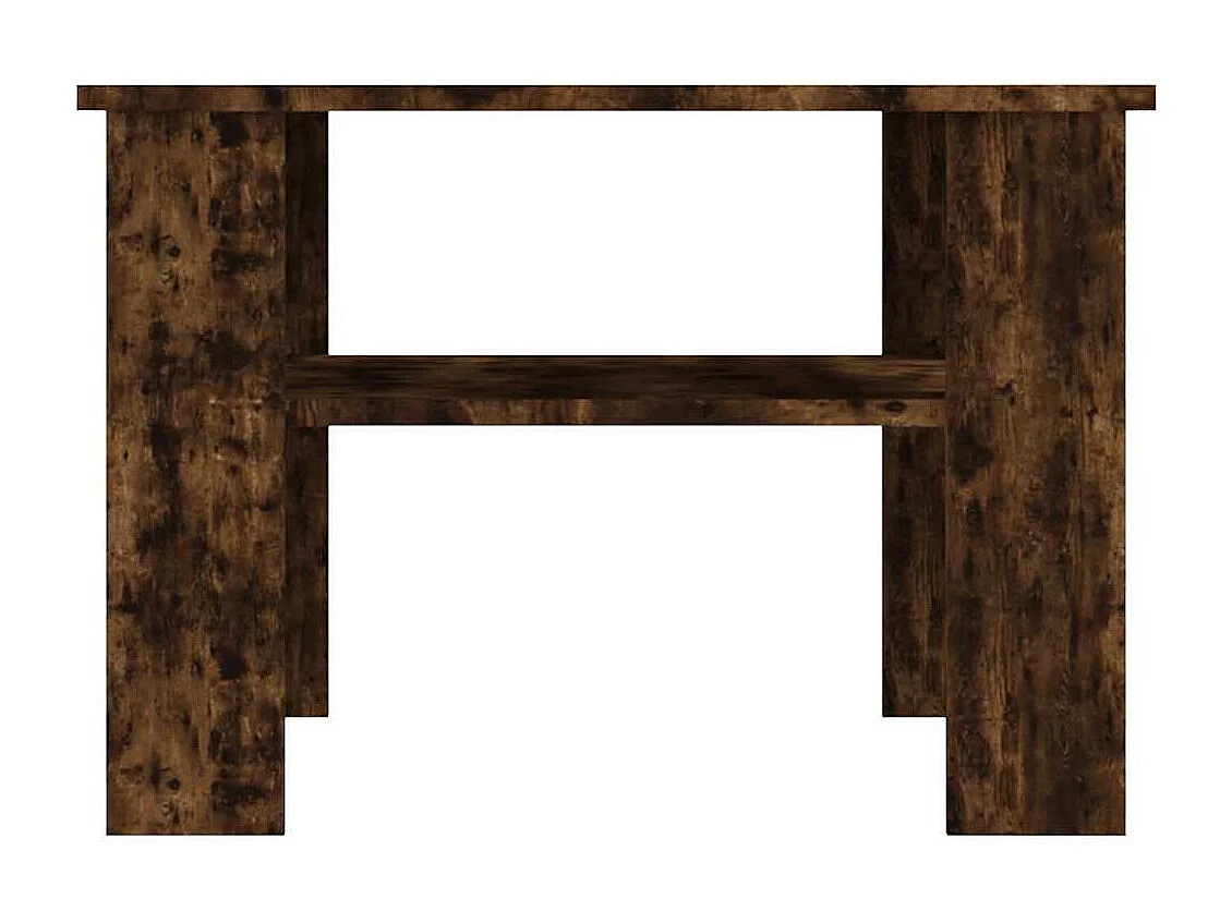 Mesa de centro madera contrachapada roble ahumado 60x60x42 cm