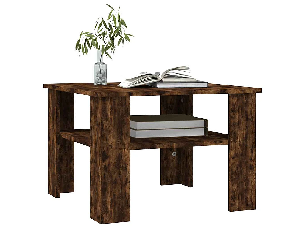 Couchtisch Räuchereiche 60x60x42 cm Holzwerkstoff