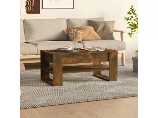 Kauf Unique Couchtisch Räuchereiche 102x55x45 cm Holzwerkstoff