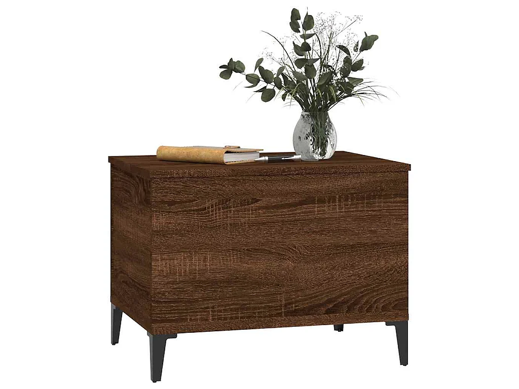 Salontafel 60x44,5x45 cm bewerkt hout bruin eikenkleur