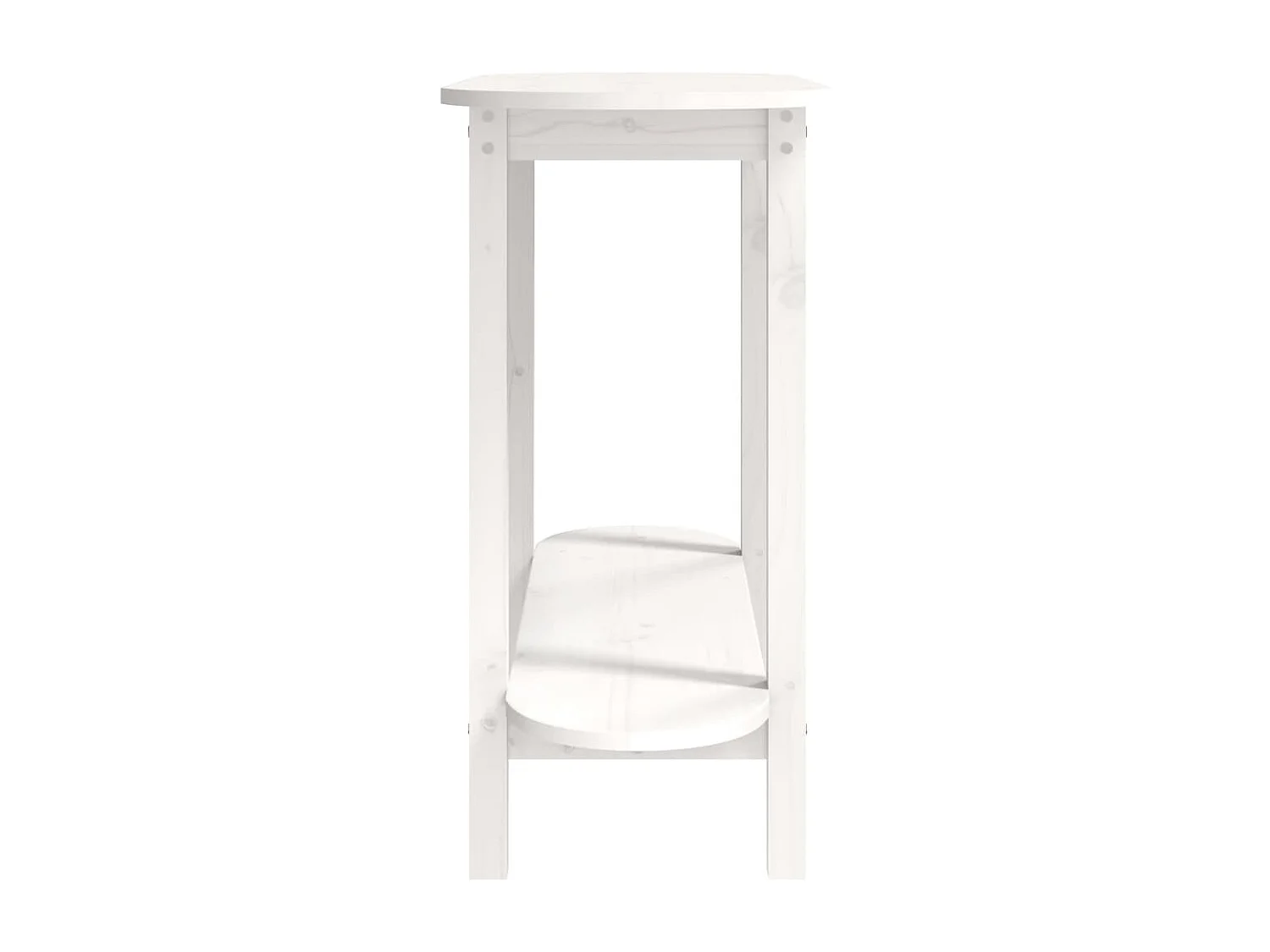 Tavolo Consolle Bianco 110x40x80 cm in Legno Massello di Pino