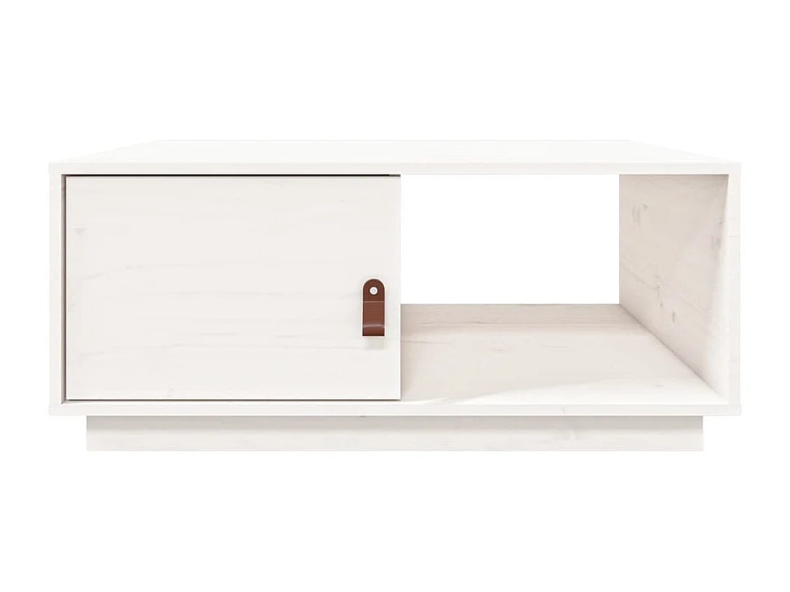 Salontafel 80x50x35,5 cm massief grenenhout wit