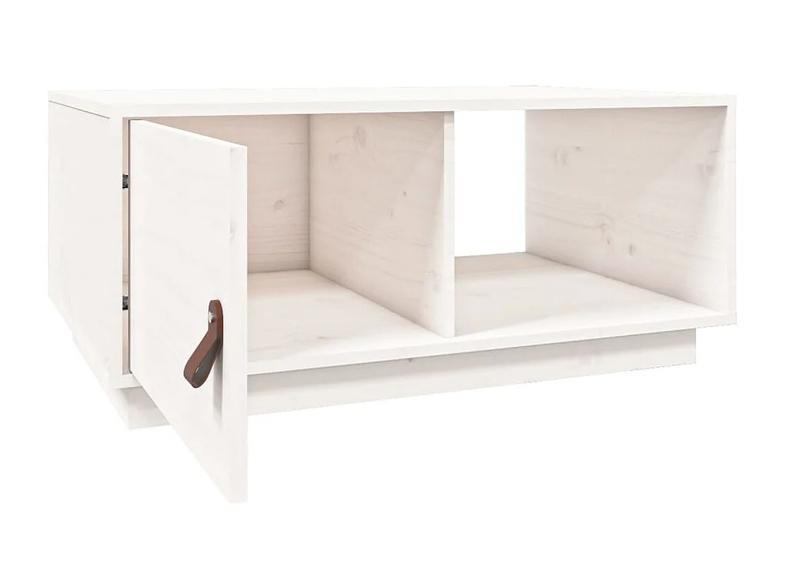 Salontafel 80x50x35,5 cm massief grenenhout wit