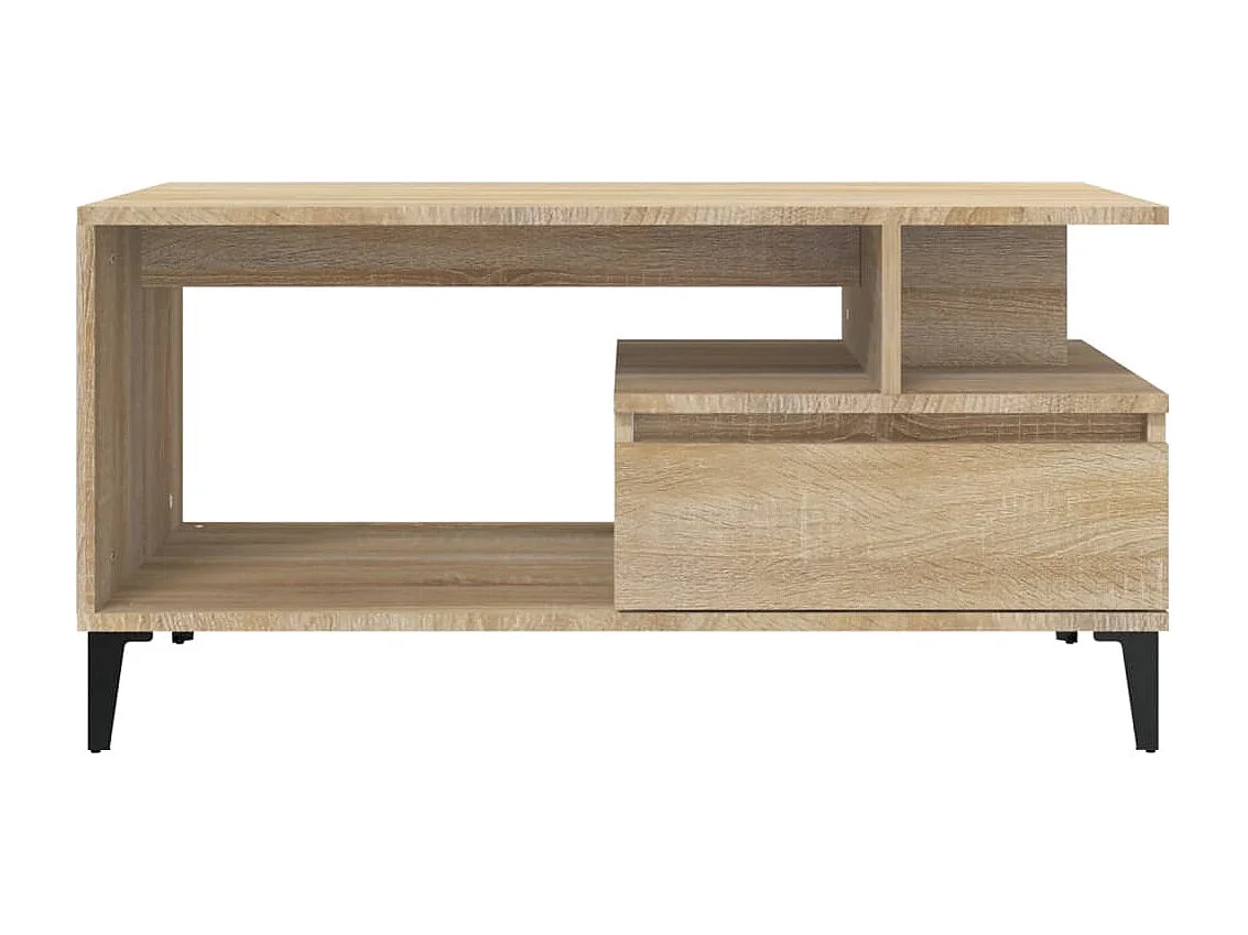 Mesa de centro madera contrachapada roble Sonoma 90x49x45 cm