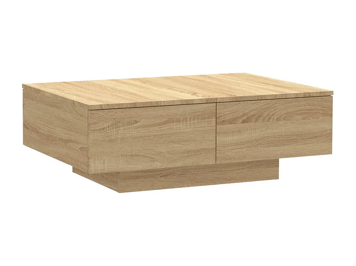 Table basse chêne sonoma 90x60x31 cm bois d'ingénierie