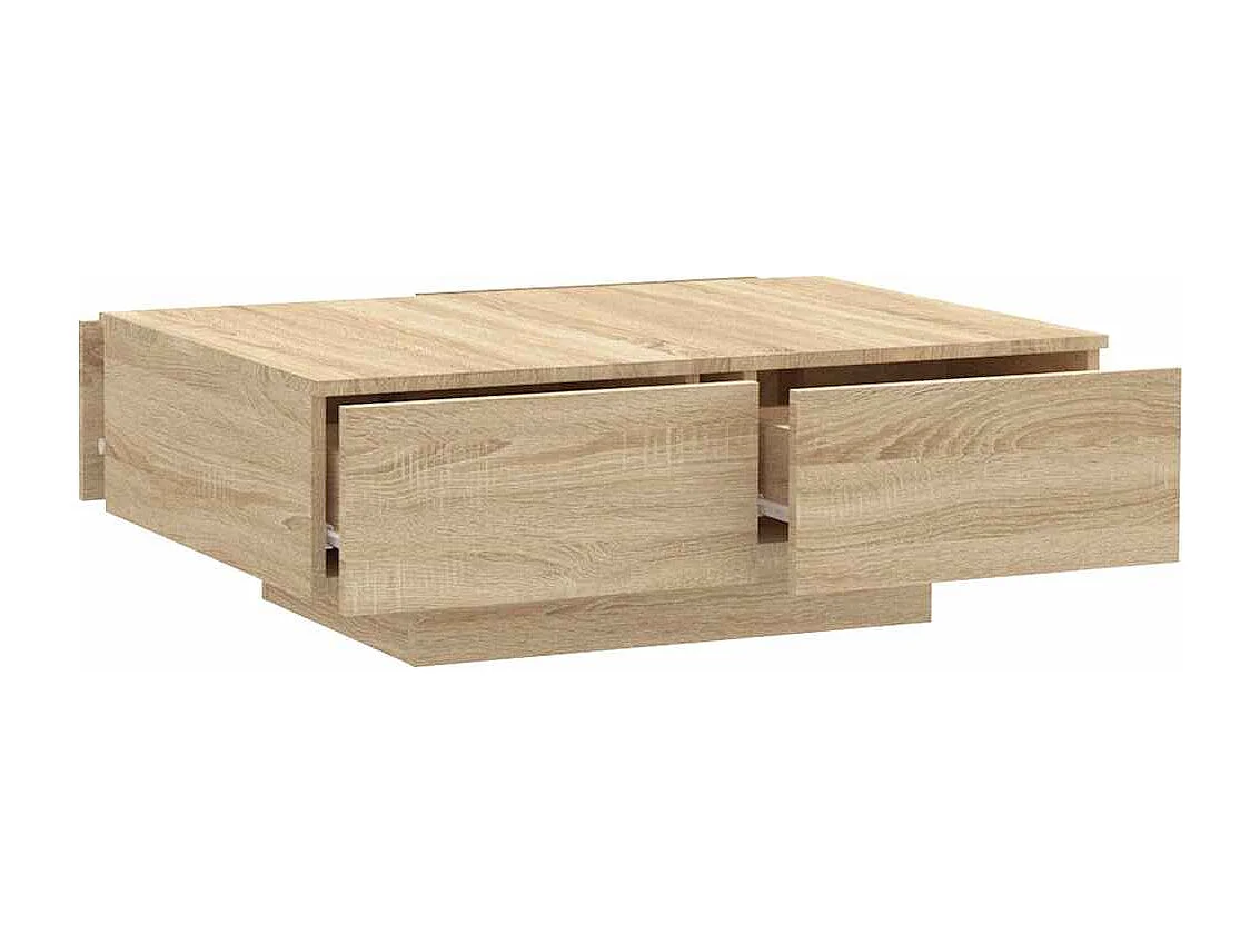 Salontafel 90x60x31 cm bewerkt hout sonoma eikenkleurig