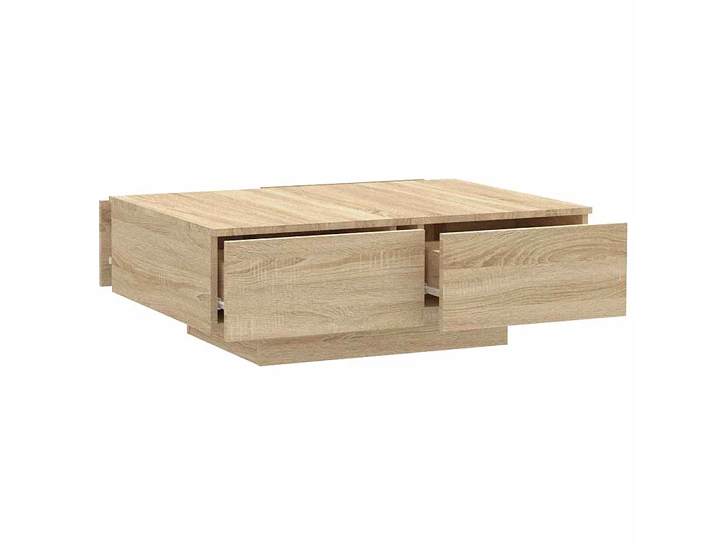 Table basse chêne sonoma 90x60x31 cm bois d'ingénierie