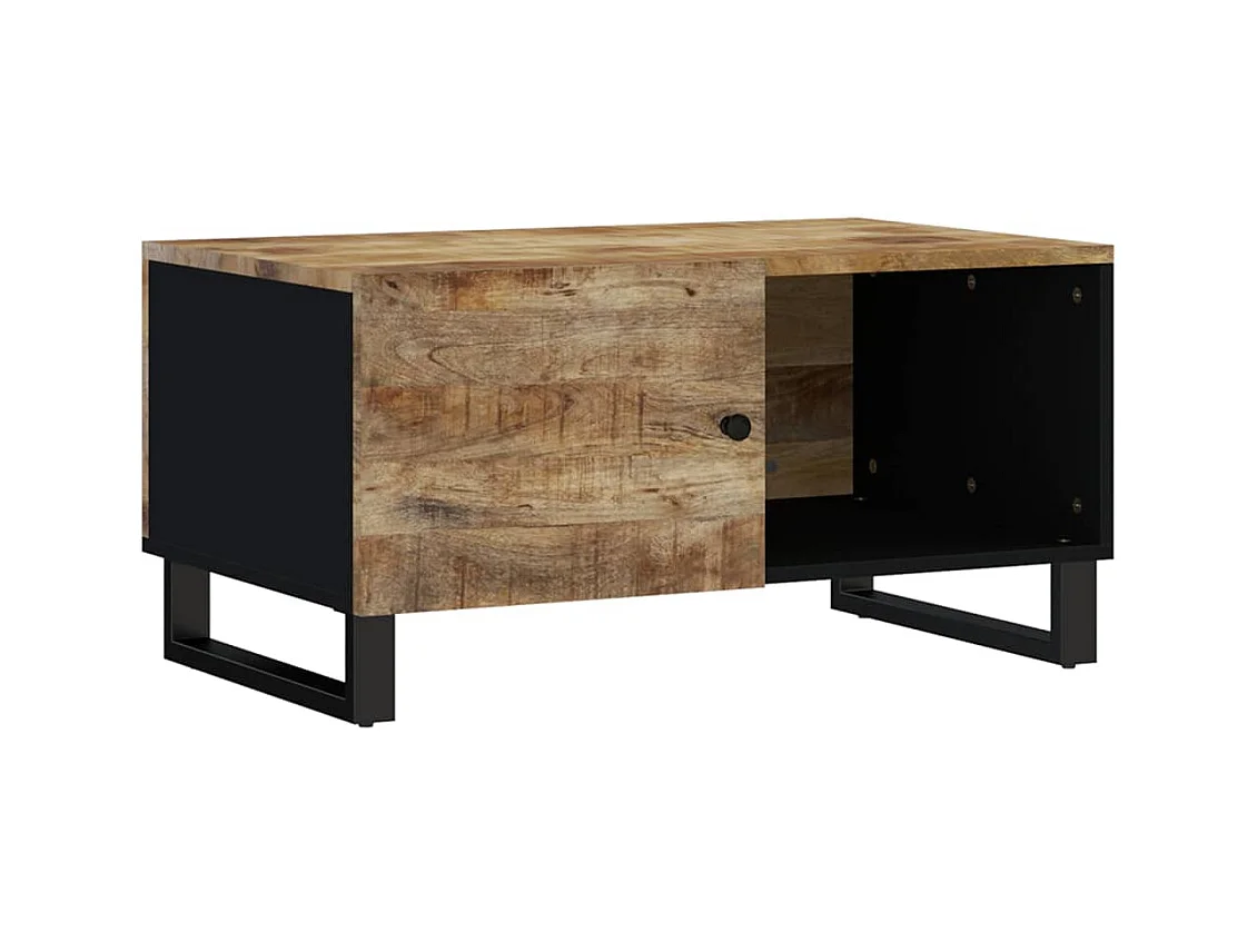 Table basse 80x50x40 cm Bois de manguier solide et d'ingénierie