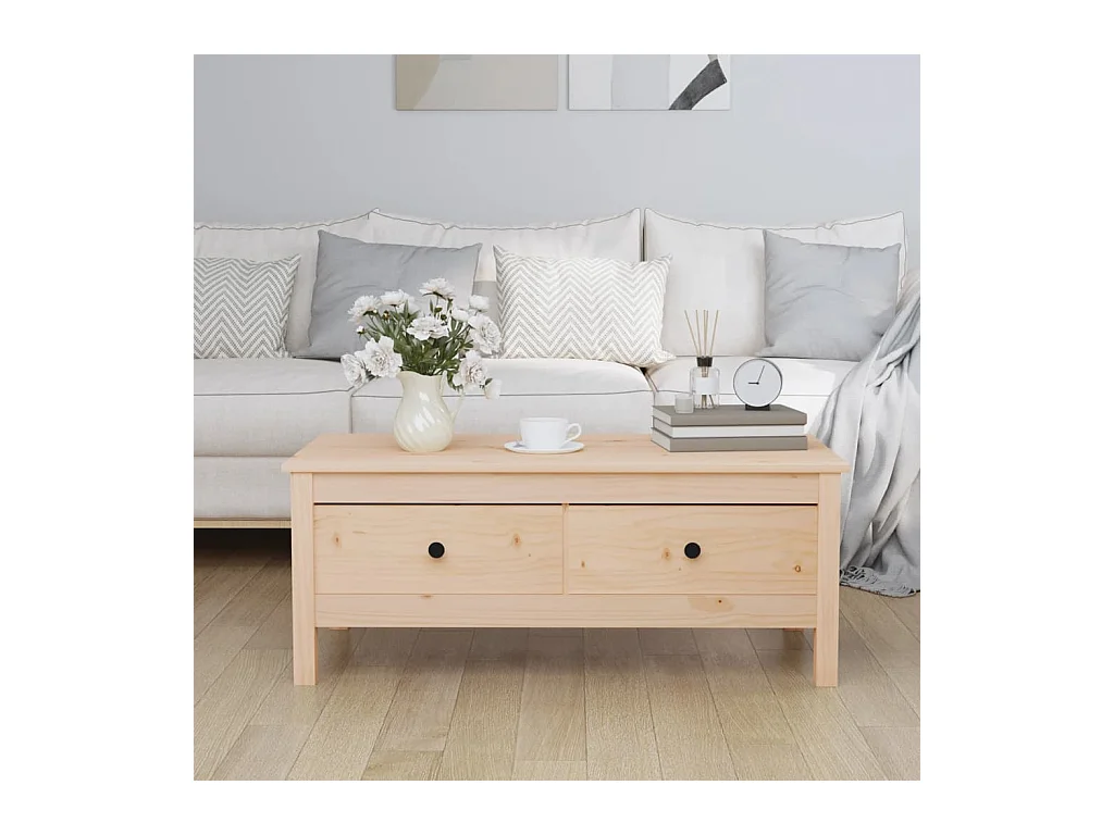 Table basse 100x50x40 cm Bois massif de pin