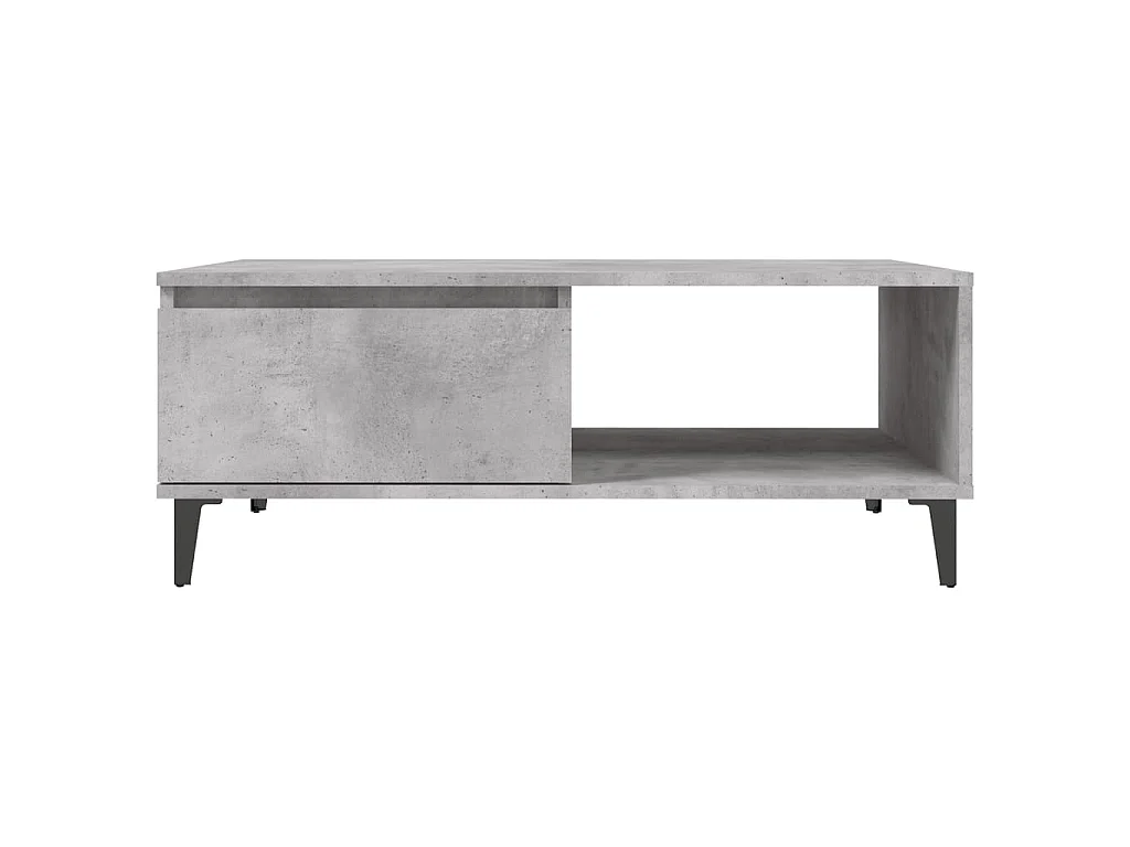Salontafel 90x60x35 cm bewerkt hout betongrijs