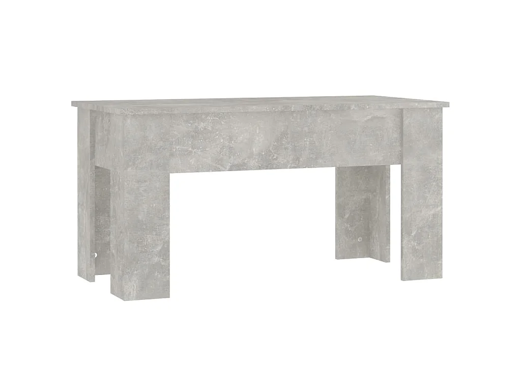 Table basse gris béton 101x49x52 cm bois d'ingénierie