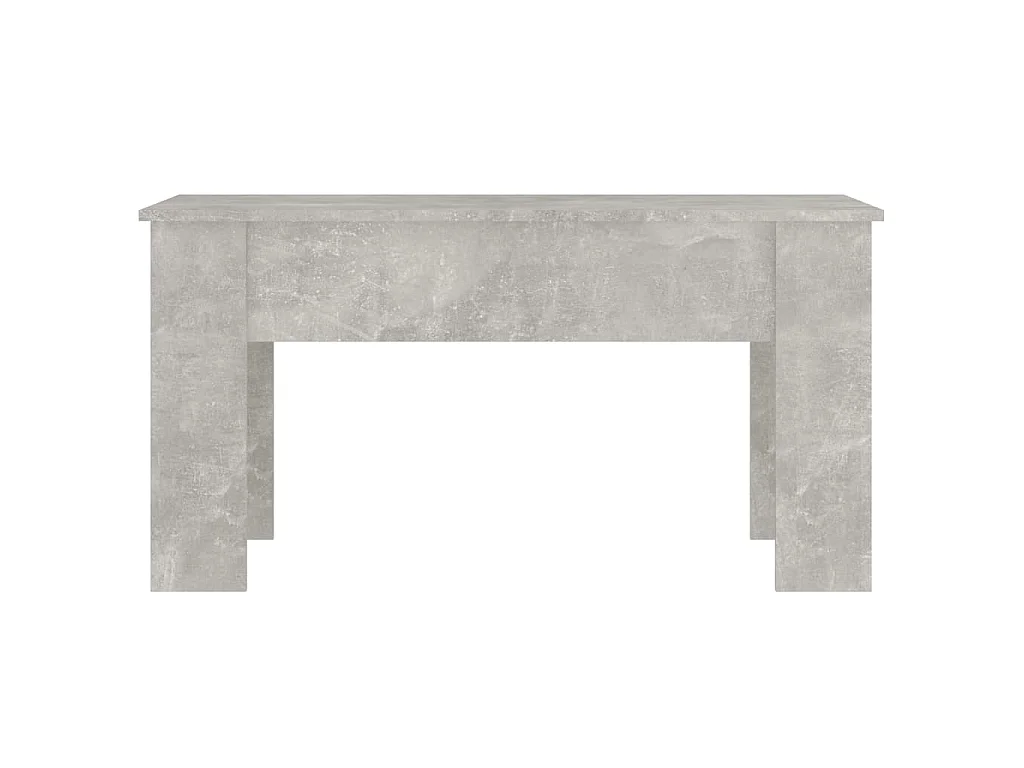 Table basse gris béton 101x49x52 cm bois d'ingénierie