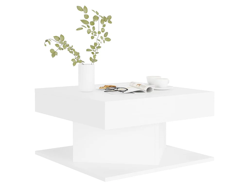 Mesa de centro 57x57x30 cm derivados de madeira branco