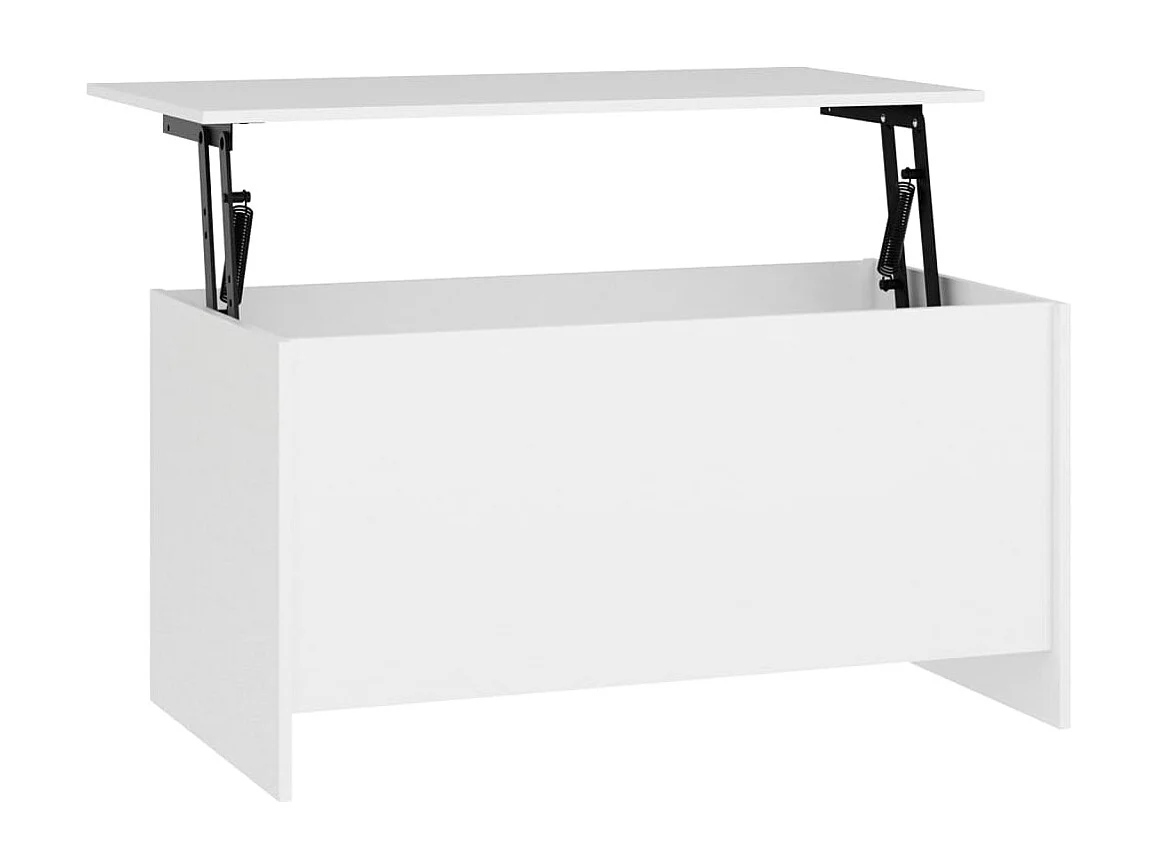 Table basse Blanc 102x55,5x52,5 cm Bois d'ingénierie