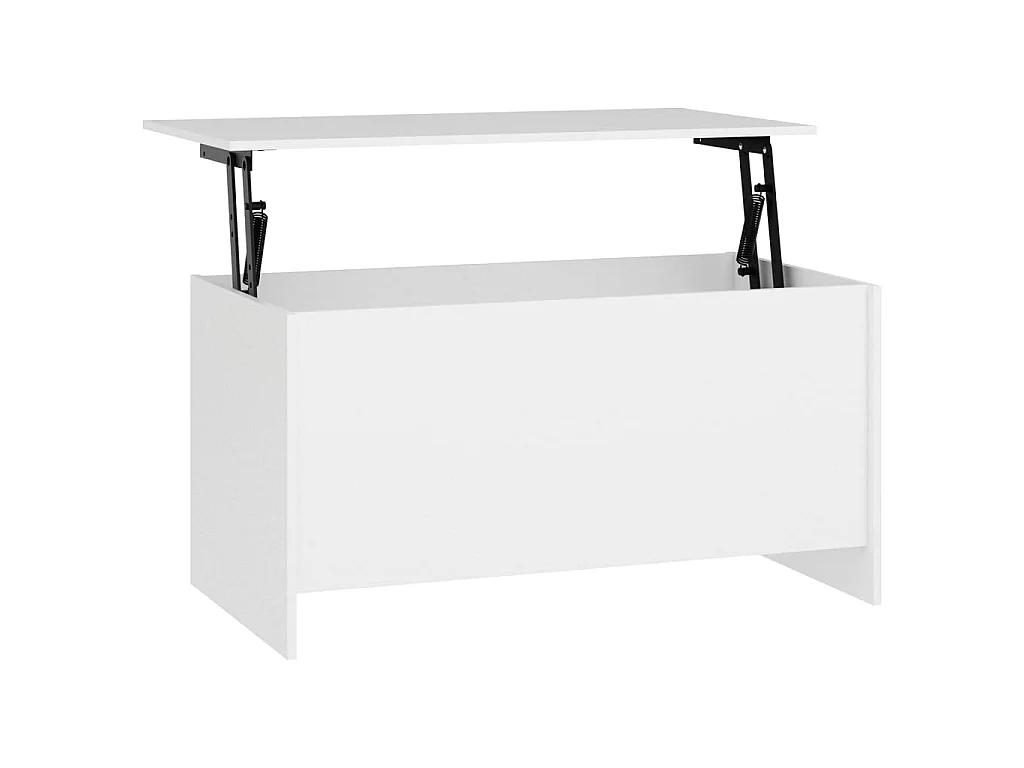 Table basse Blanc 102x55,5x52,5 cm Bois d'ingénierie