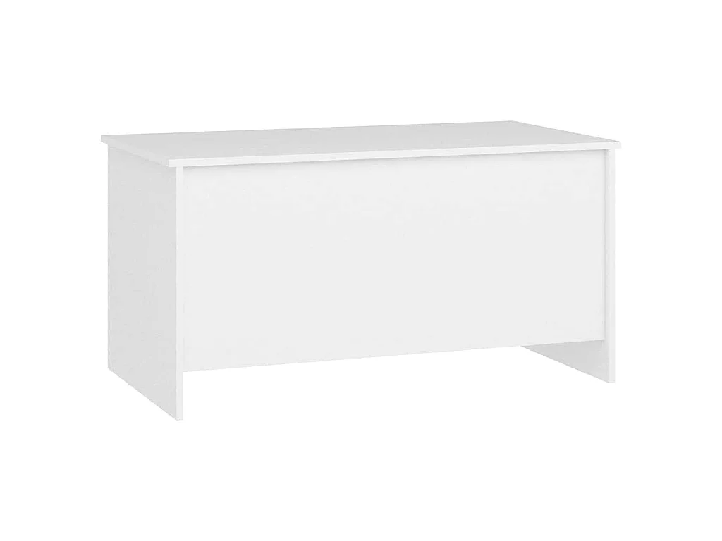 Table basse Blanc 102x55,5x52,5 cm Bois d'ingénierie