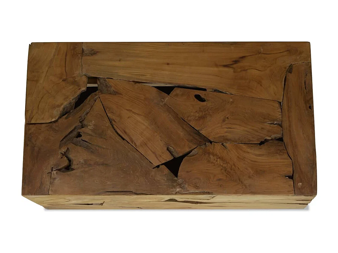 Table basse 90x50x30 cm Teck véritable Marron