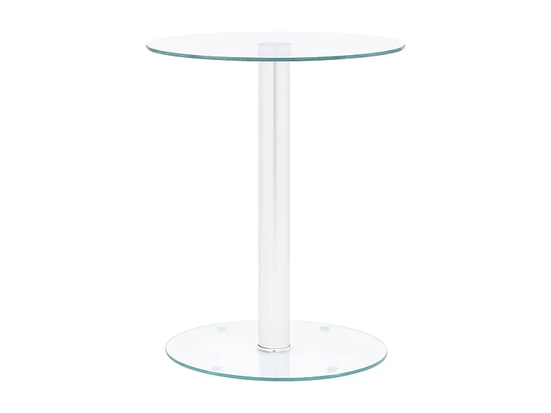 Salontafel 40 cm gehard glas transparant