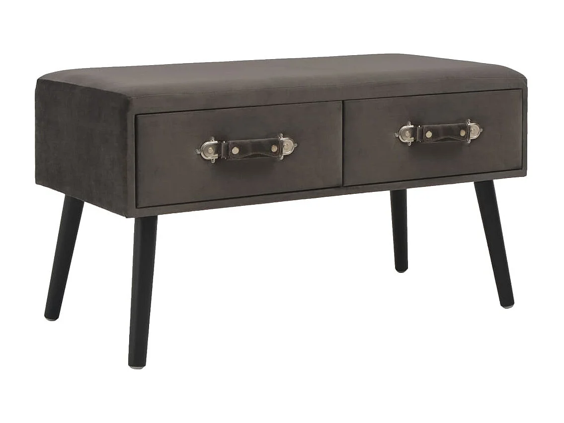Table basse Gris 80x40x46 cm Velours