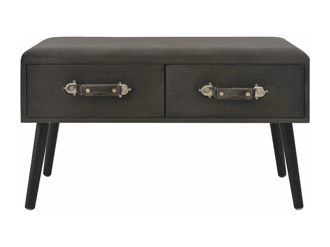 Table basse Gris 80x40x46 cm Velours