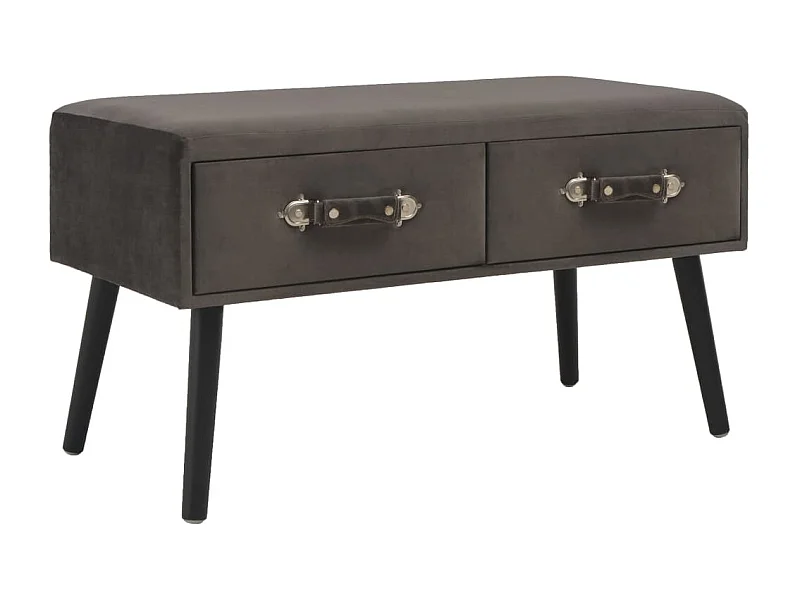 Table basse Gris 80x40x46 cm Velours