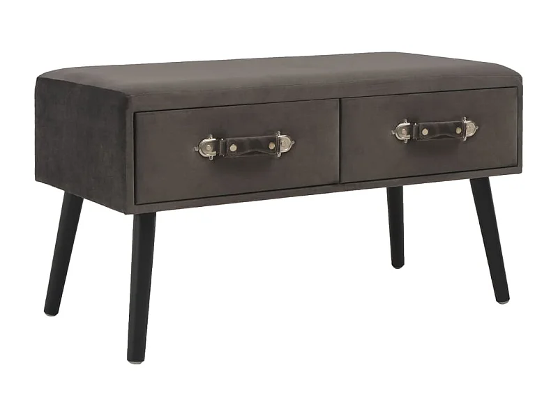 Table basse Gris 80x40x46 cm Velours