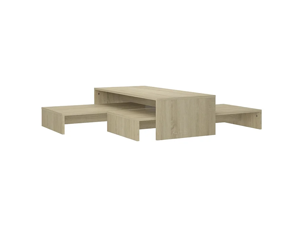 Set de tables basses gigognes chêne sonoma bois d'ingénierie