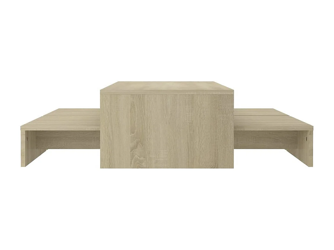 Set de tables basses gigognes chêne sonoma bois d'ingénierie