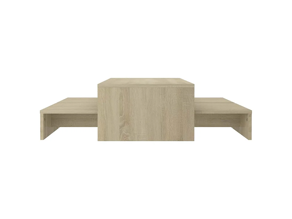 Satztisch-Set Sonoma-Eiche 100x100x26,5 cm Holzwerkstoff