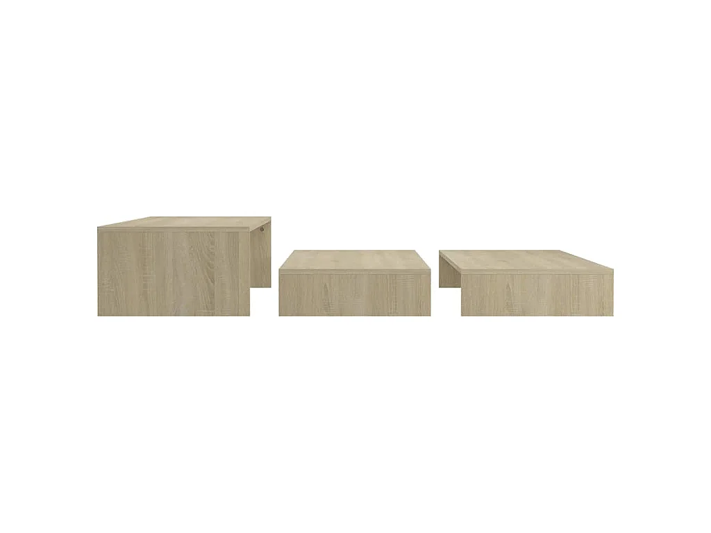 Satztisch-Set Sonoma-Eiche 100x100x26,5 cm Holzwerkstoff
