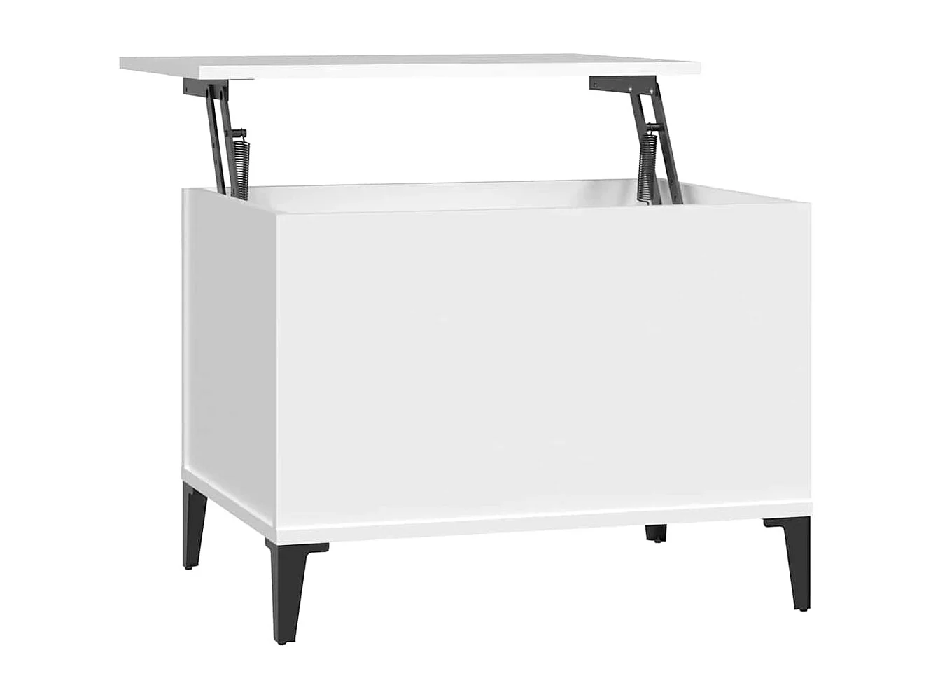 Table basse Blanc 60x44,5x45 cm Bois d'ingénierie