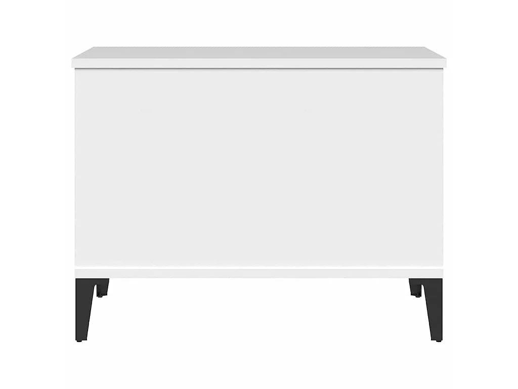 Tavolino da Salotto Bianco 60x44,5x45 cm in Legno Multistrato