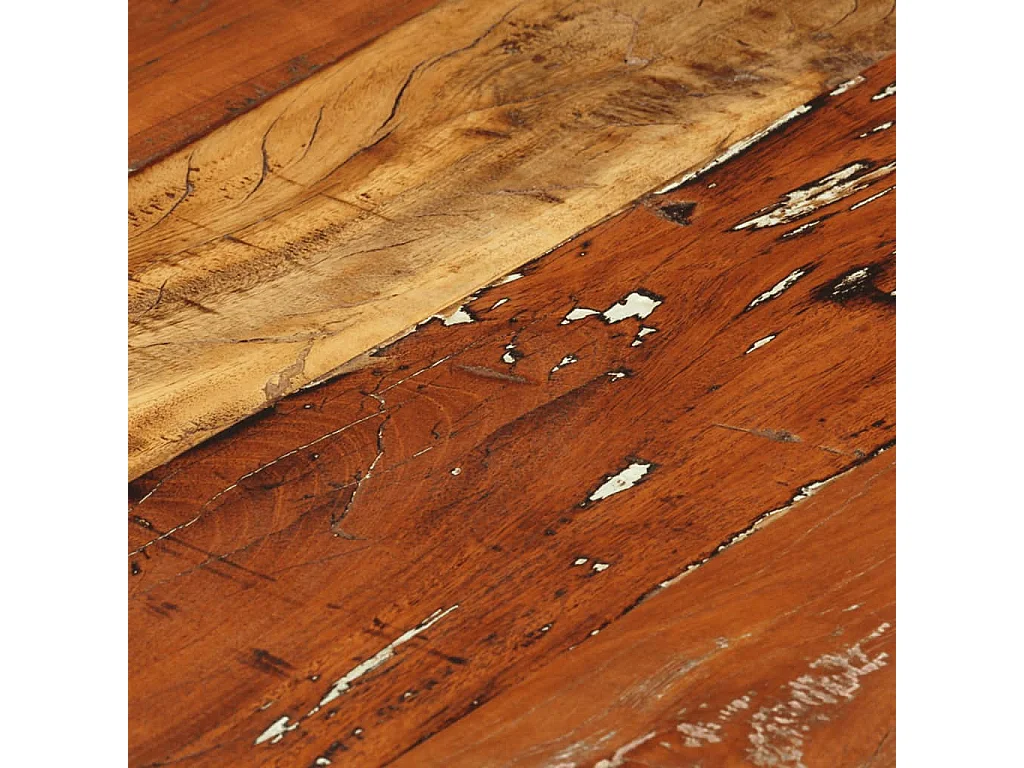 Table basse Ø68 cm Bois de récupération solide