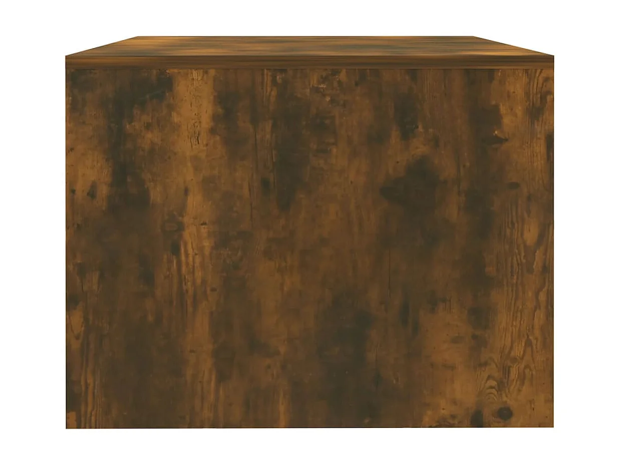 Table basse chêne fumé 102x55x42 cm bois d'ingénierie