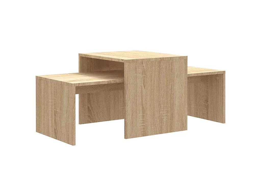 Mesa de centro madera contrachapada color roble 100x48x40 cm