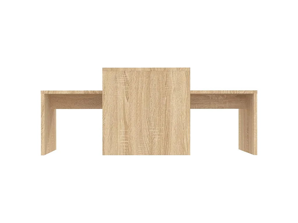 Mesa de centro madera contrachapada color roble 100x48x40 cm