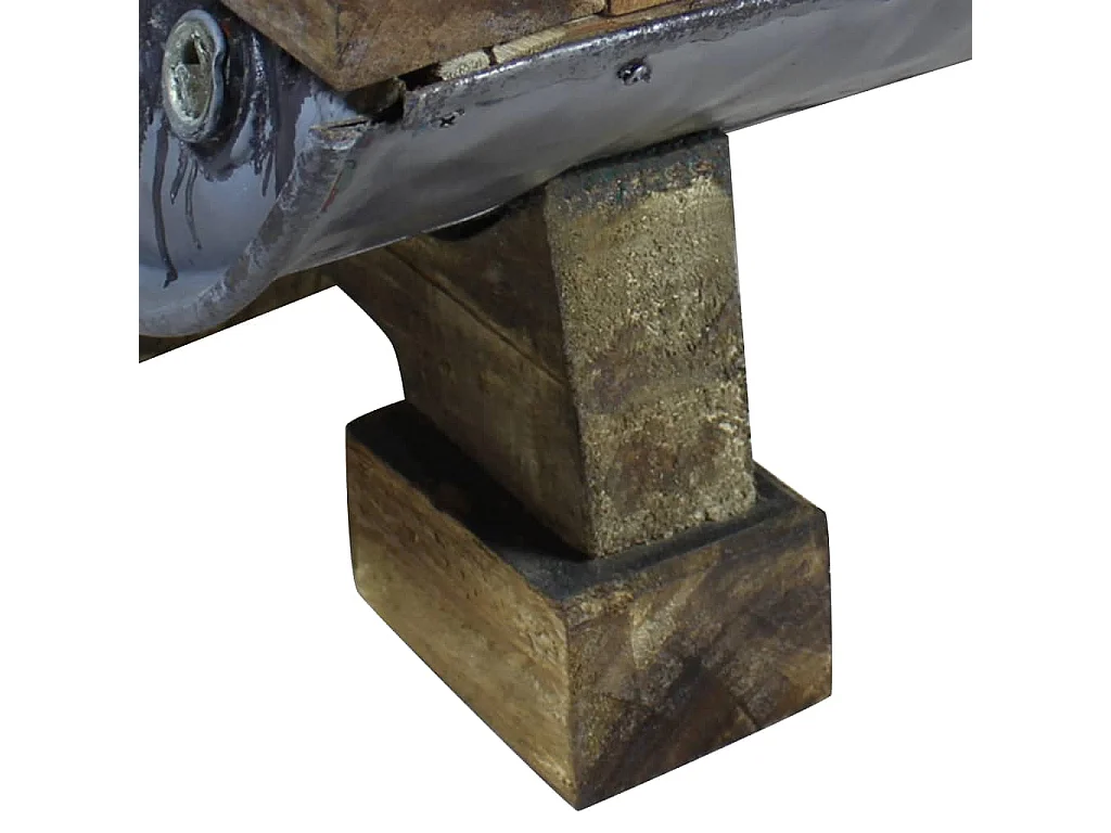 Mesa de centro madera reciclada mixta 90x50x35 cm