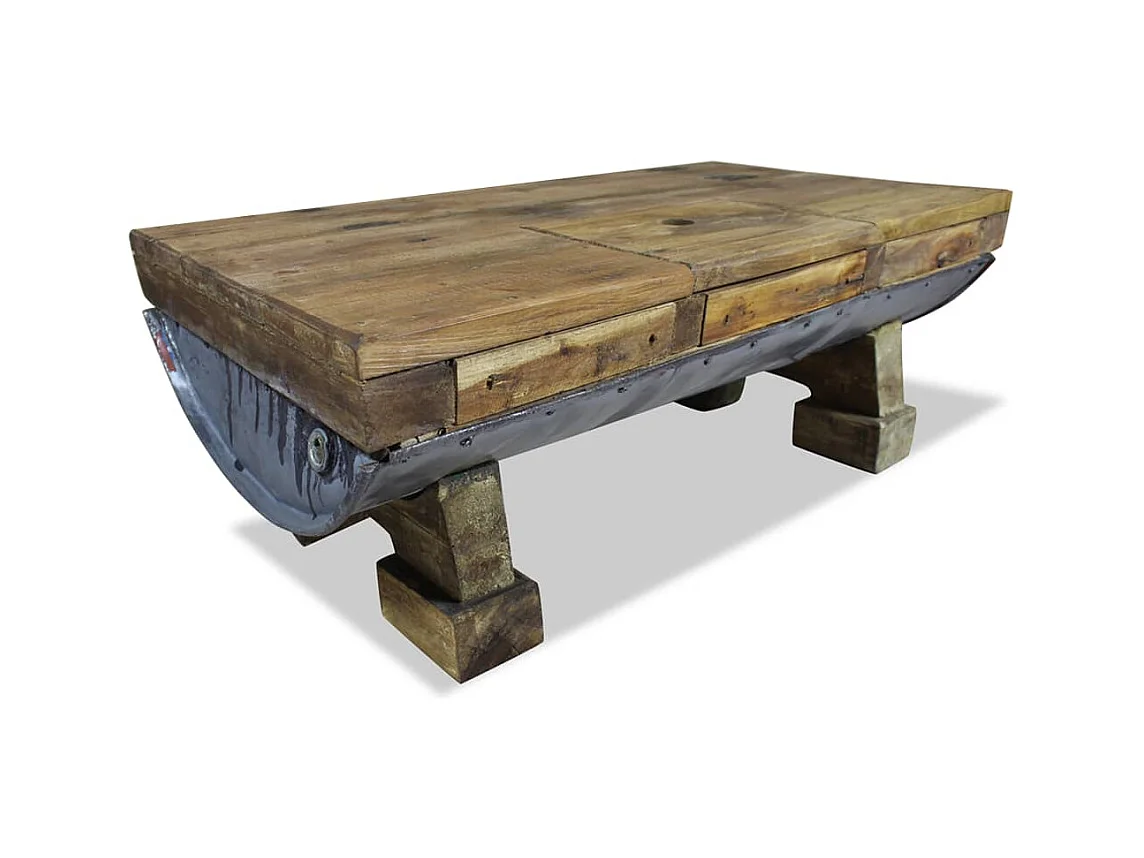 Couchtisch Gemischtes Altholz 90x50x35 cm