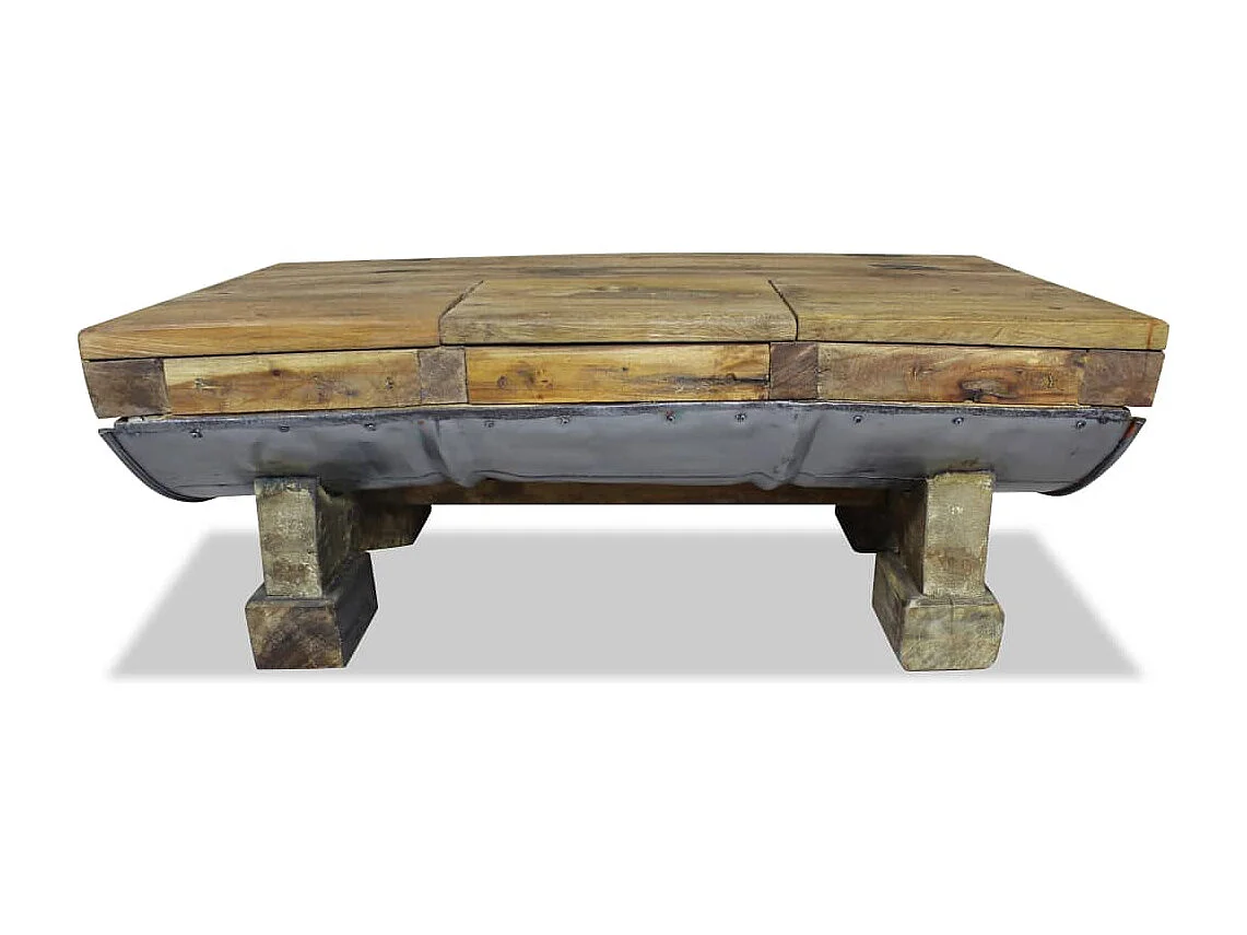 Salontafel 90x50x35 cm gemengd gerecycled hout