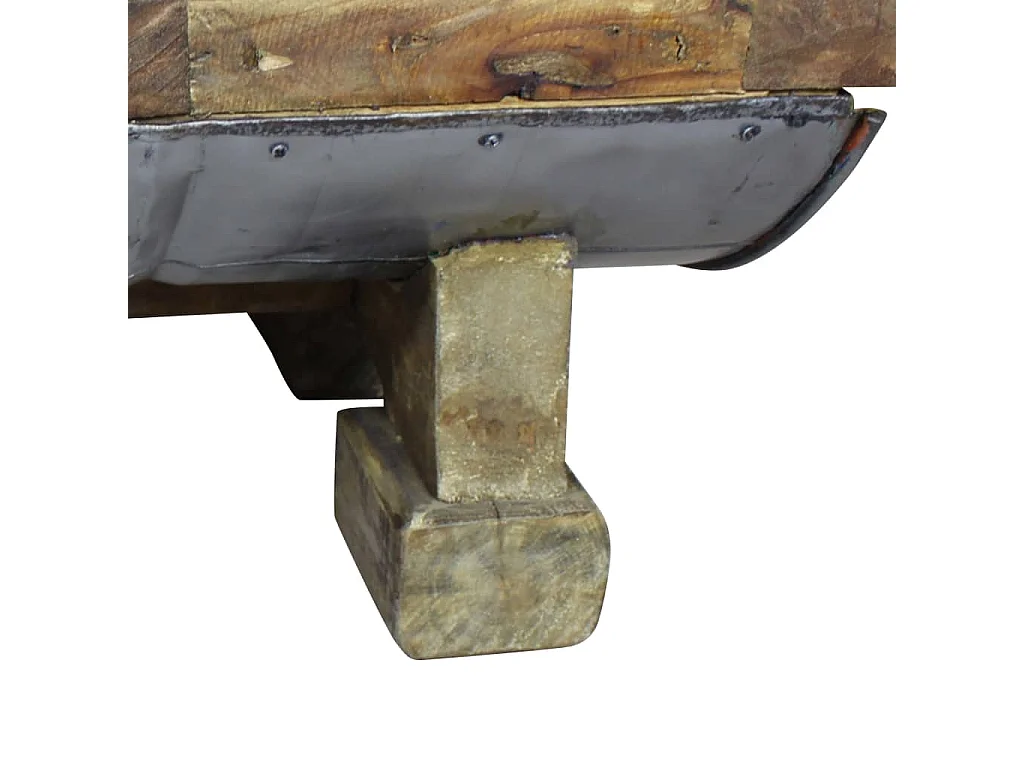 Salontafel 90x50x35 cm gemengd gerecycled hout