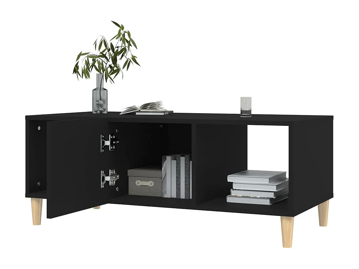 Table basse noir 102x50x40 cm bois d'ingénierie