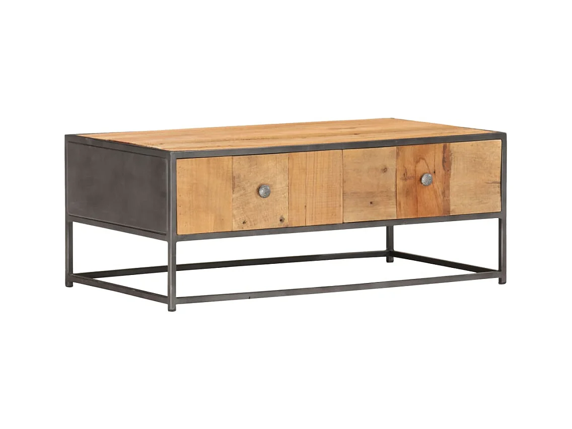 Table basse 90 x 50 x 35 cm Bois de récupération massif