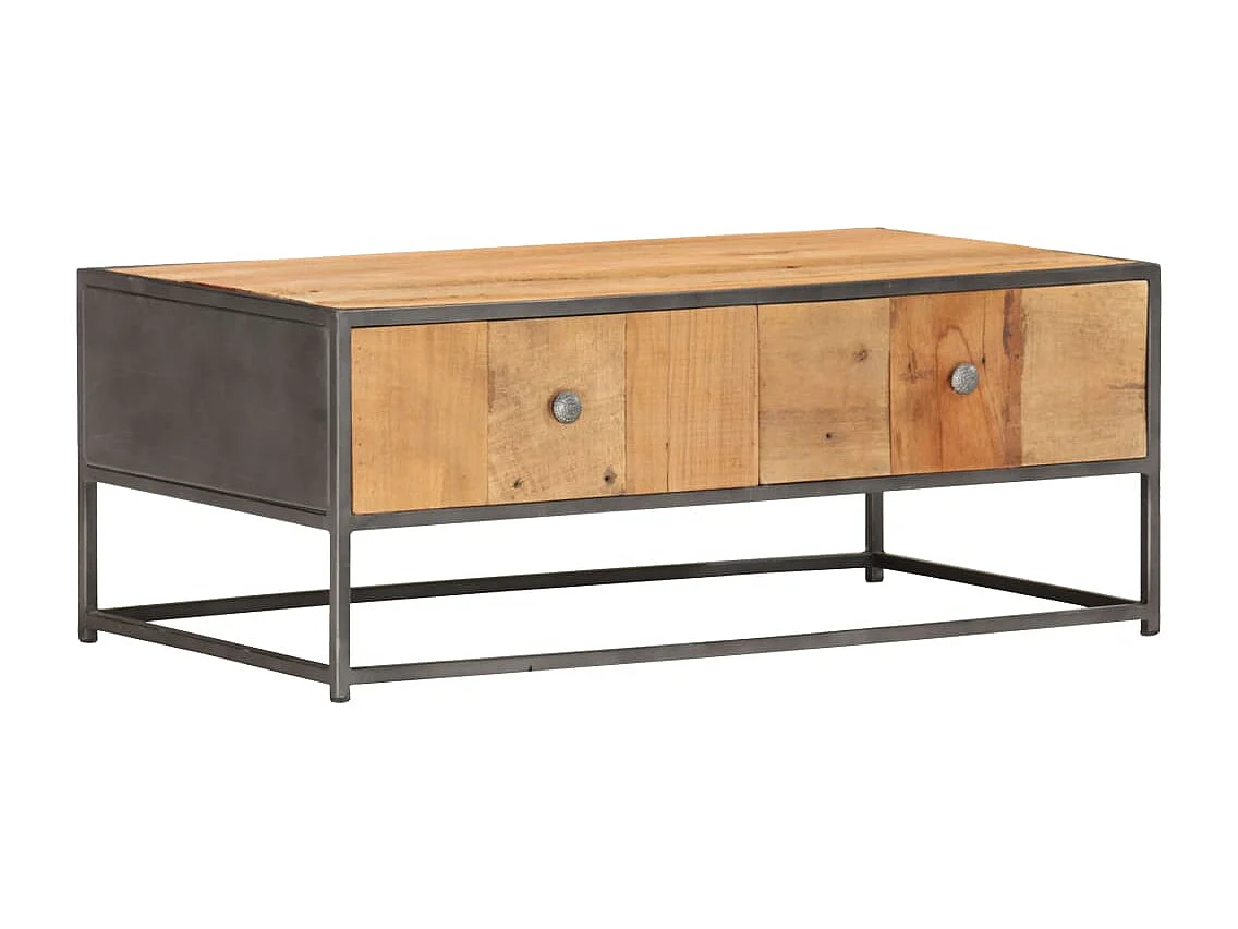 Table basse 90 x 50 x 35 cm Bois de récupération massif