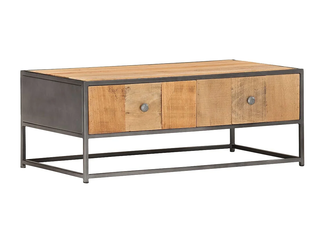 Table basse 90 x 50 x 35 cm Bois de récupération massif